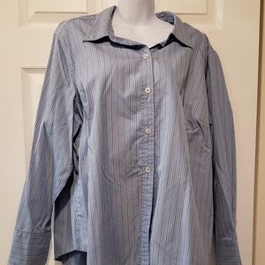 2 for $15 / 100% Cotton Blue & White Pinstripe Liz Claiborne Dress Shirt.